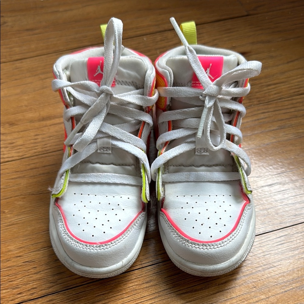 Jordan White and Pink Sneakers with Soft Sole